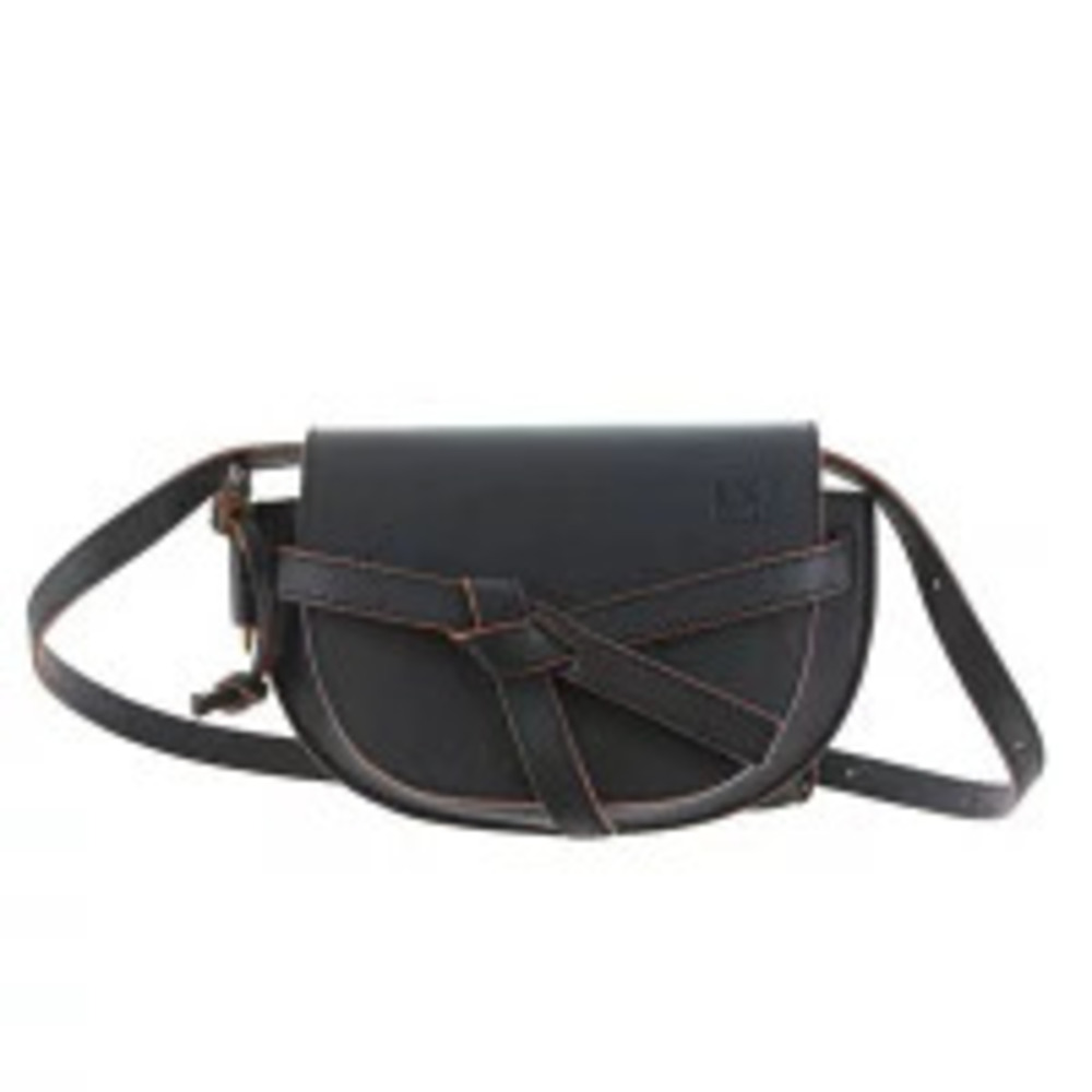Loewe Gate Dual Shoulder Bag Black Brown